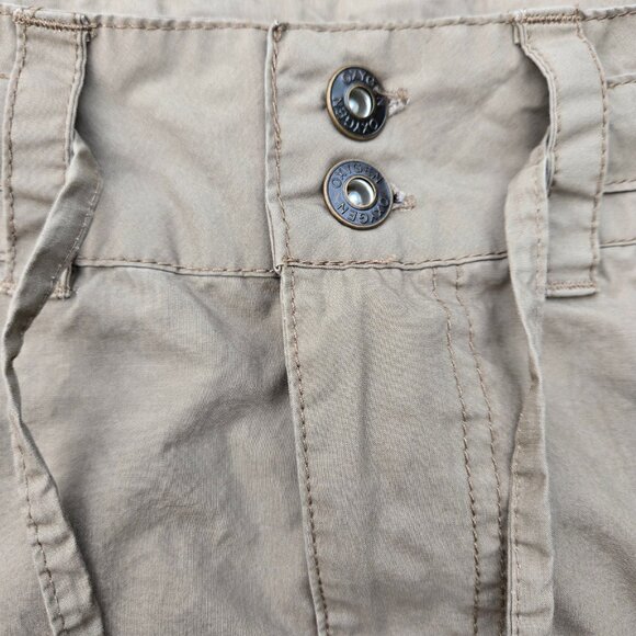 Y2K Cargo Skirt Size S Khaki Green Midi Below Knee Harajuku Grunge Fairy Cotton - Picture 5 of 8